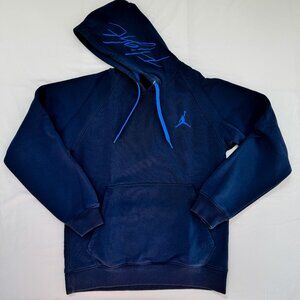 NWOT Mens Air Jordan Flight Jumpman Nike Pullover Hoodie Sweatshirt Navy Blue